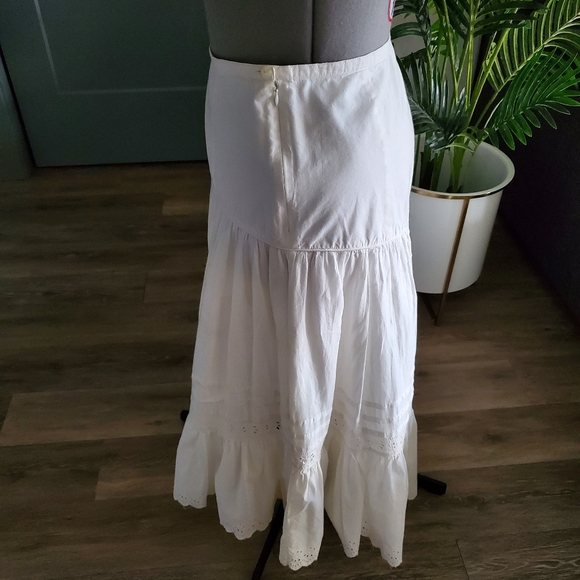 Polo Ralph Lauren Maxi Skirt Size 14 White - Picture 3 of 8